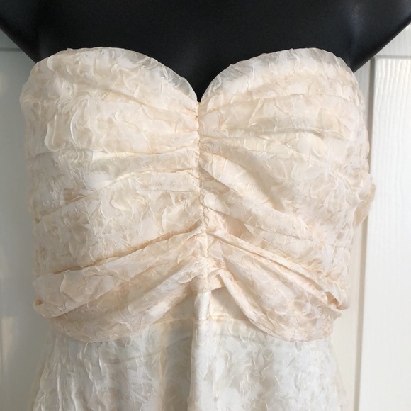 LULU'S Met Your Match Cream Strapless Ruched Maxi Dress NWT - Picture 5 of 6